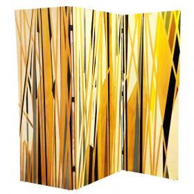 Angelo Rinaldi, "omaggio a Paolo Uccello", Paravento in legno tamburato dipinto a smalti sulle due facciate con soggetto geometrico, h.cm.180,5x60x2,5, anno 1990, unico esemplare 